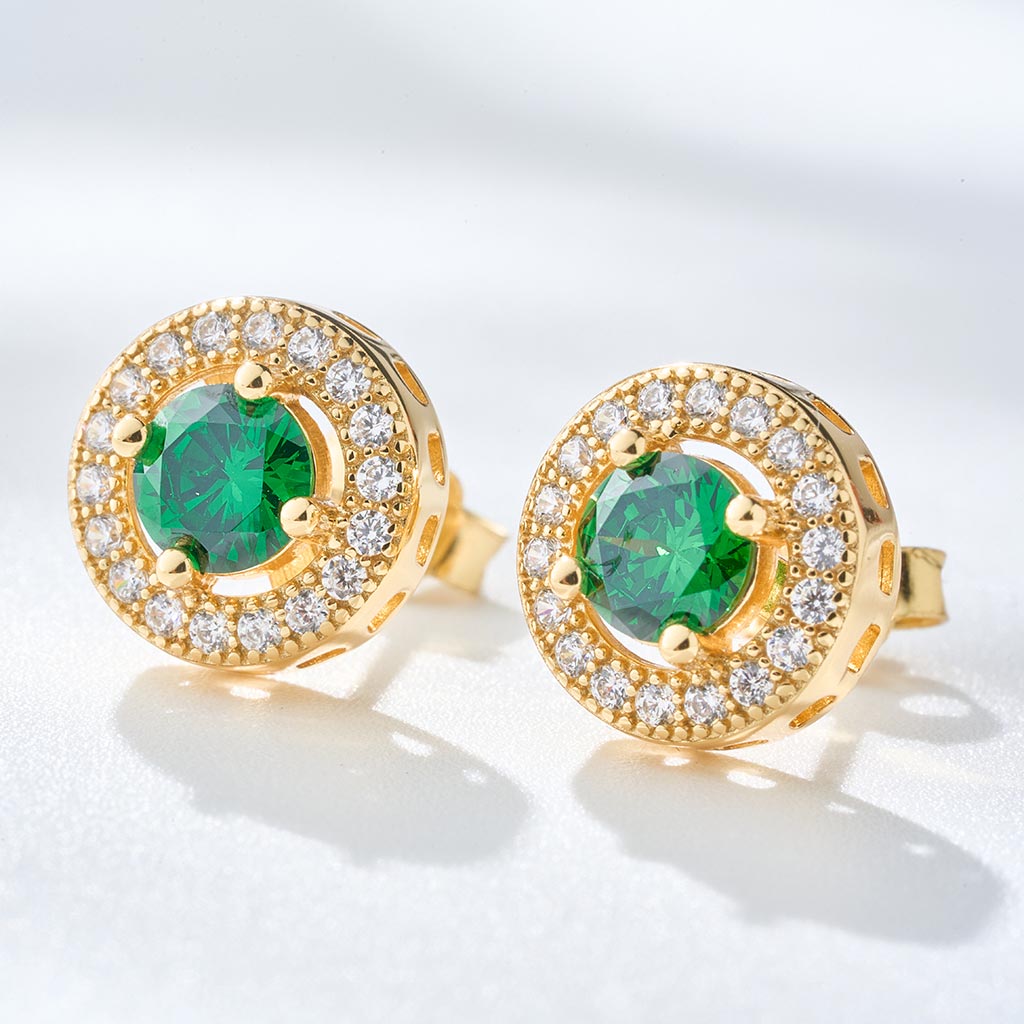 Aretes Cristal Esmeralda
