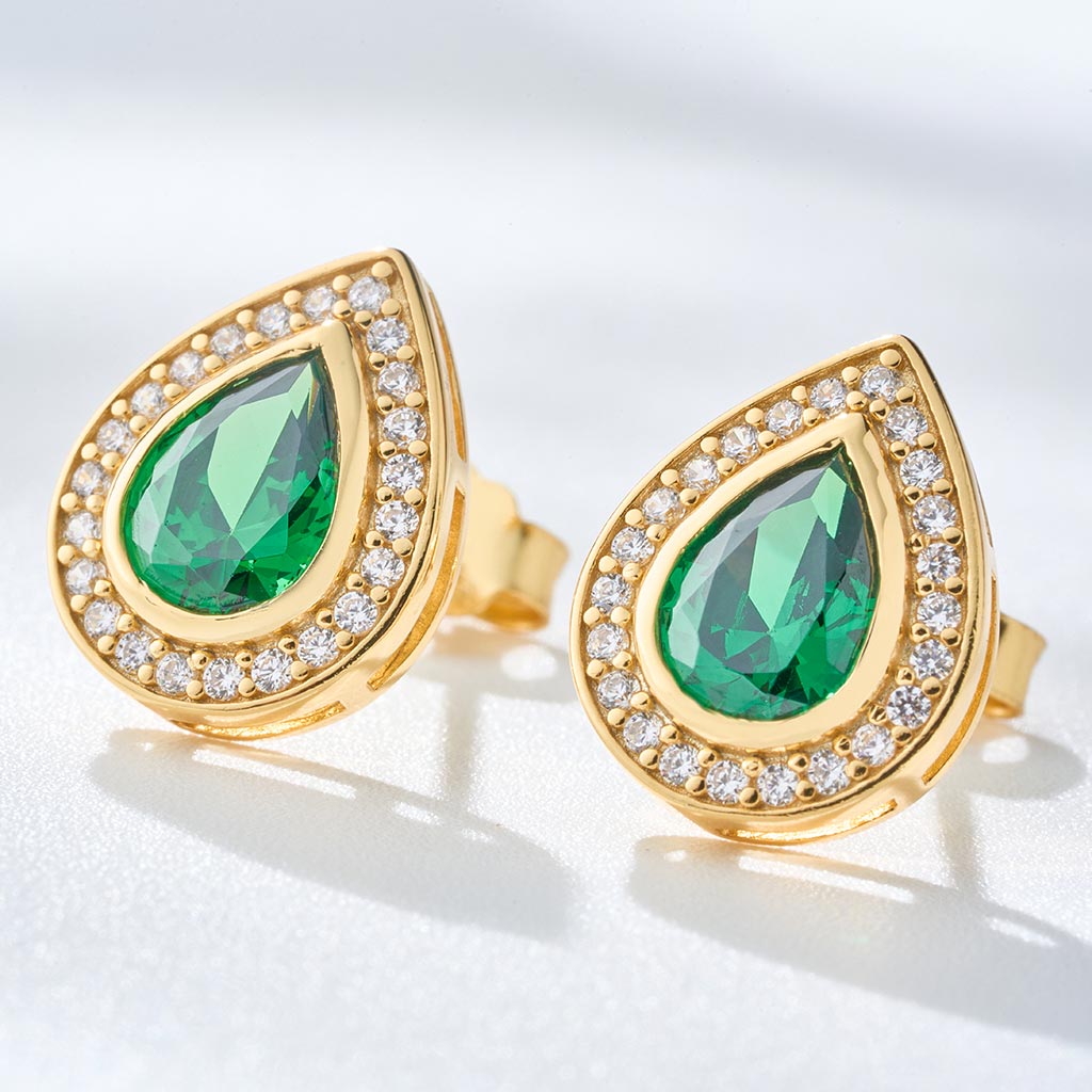 Aretes Aqua Esmeralda