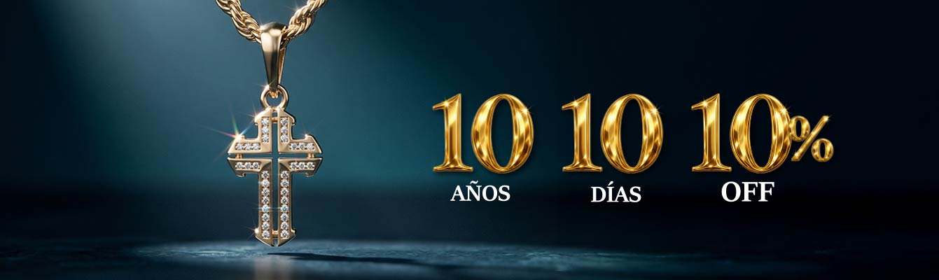 Joyería en oro laminado para hombre: 10% de descuento por el aniversario de Esmeraldas Colombia
