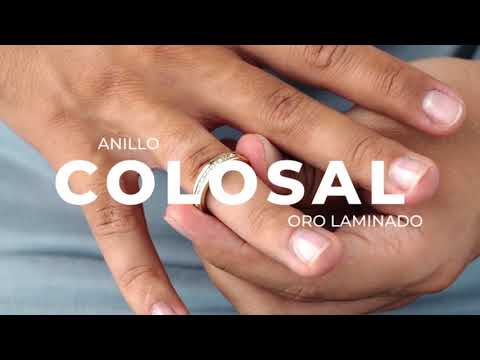 Anillo Colosal Oro Laminado – Esmeraldas Colombia